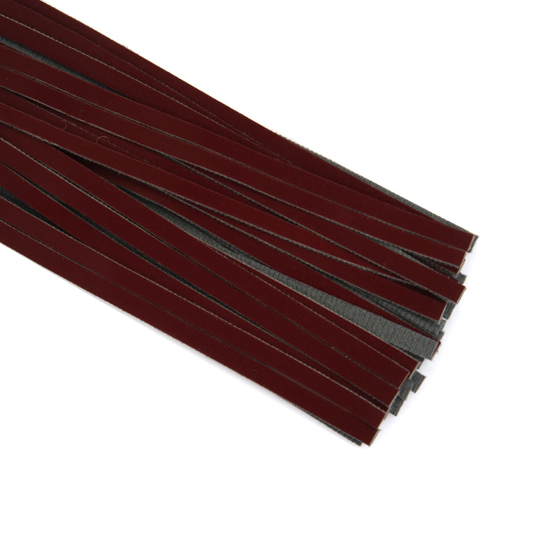Liebe Seele - Metallic Shade Red - Vegan PU Lederen Flogger - Rood/Rosé Goud
