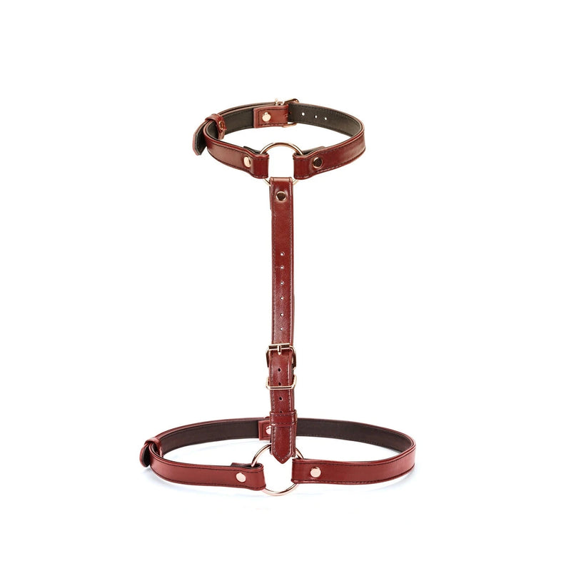 Liebe Seele - Wine Red - Lederen Heup Harnas - Wijnrood