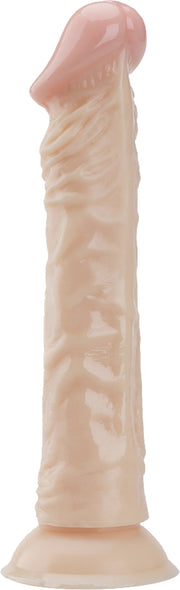 Deep Desire - PVC Rechte Dildo met Zuignap – 23 cm – Lichte Huidskleur-Erotiekvoordeel.nl