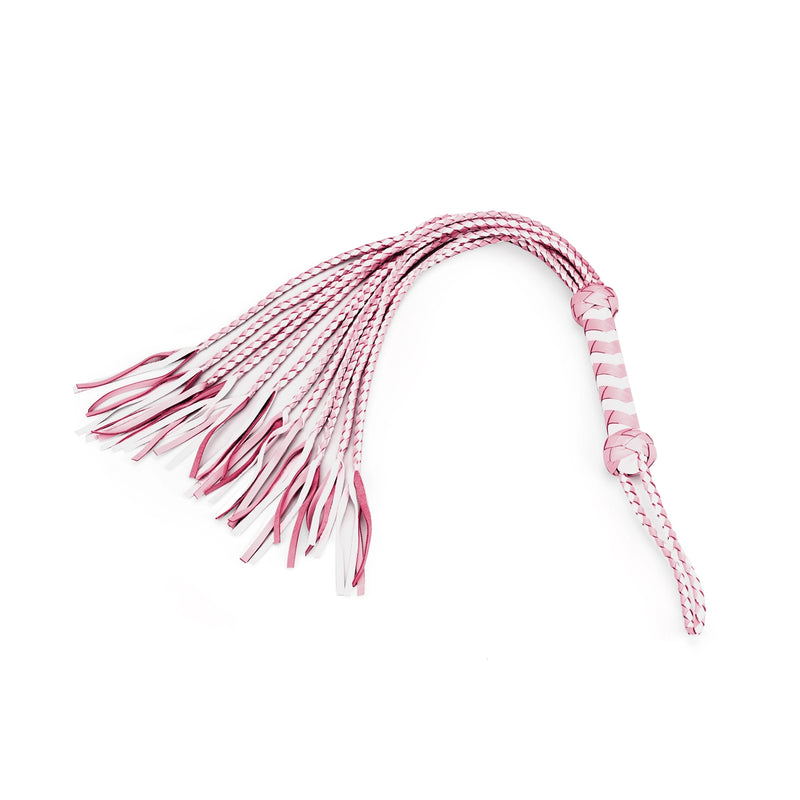 Liebe Seele - Fairy - Luxe Gevlochten Flogger - Cat-o-Nine Tails - Roze/Wit