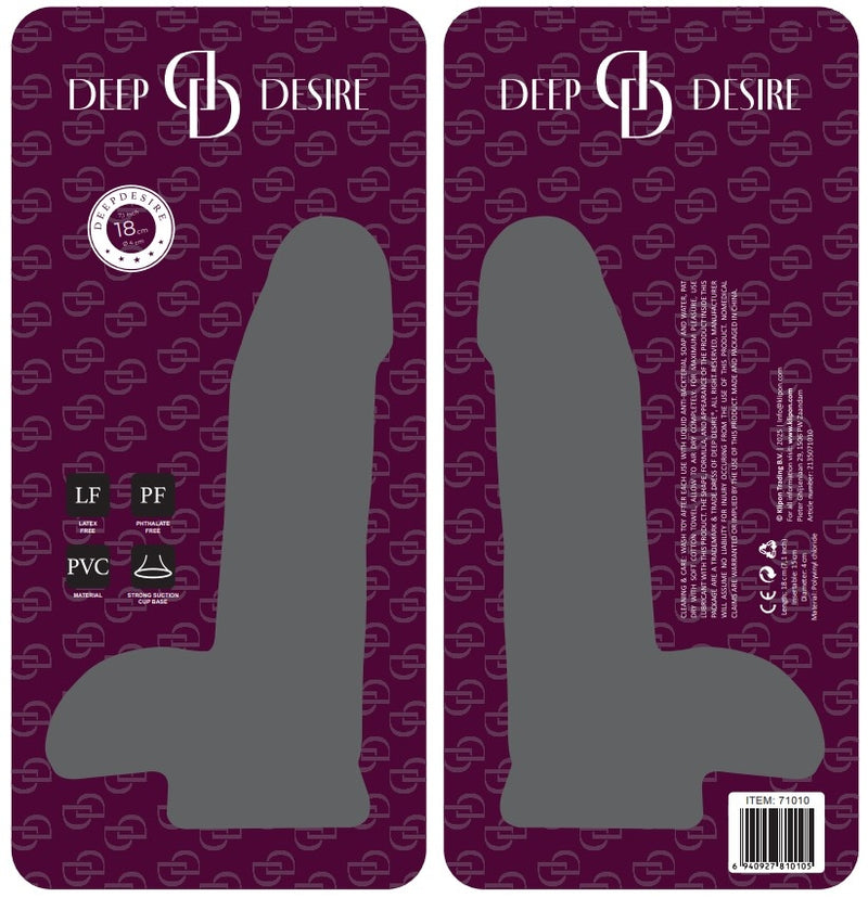 Deep Desire - PVC Dildo - 24,6 cm – Lichte Huidskleur-Erotiekvoordeel.nl