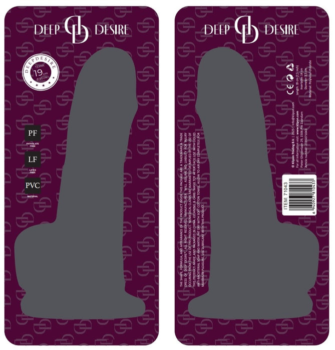 Deep Desire - PVC Dildo 18 cm – Lichte Huidskleur-Erotiekvoordeel.nl