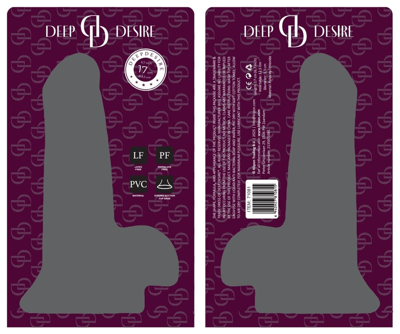 Deep Desire - Rechte PVC Dildo - 15 cm - Lichte Huidskleur-Erotiekvoordeel.nl