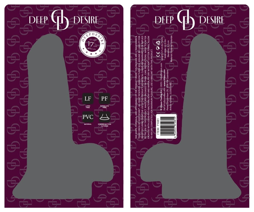 Deep Desire - Rechte PVC Dildo - 15 cm - Lichte Huidskleur-Erotiekvoordeel.nl