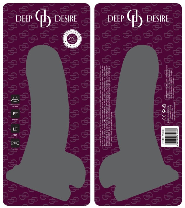 Deep Desire - PVC Dildo - 20 cm – Lichte huidskleur-Erotiekvoordeel.nl
