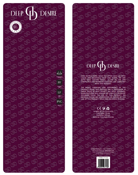 Deep Desire - PVC Dildo - 32 cm - Lichte Huidskleur-Erotiekvoordeel.nl