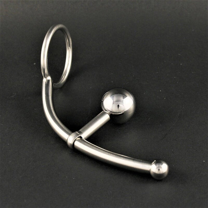 Bondage String Met Ring 40 mm En Bal 30 mm RVS Verstelbaar-Erotiekvoordeel.nl