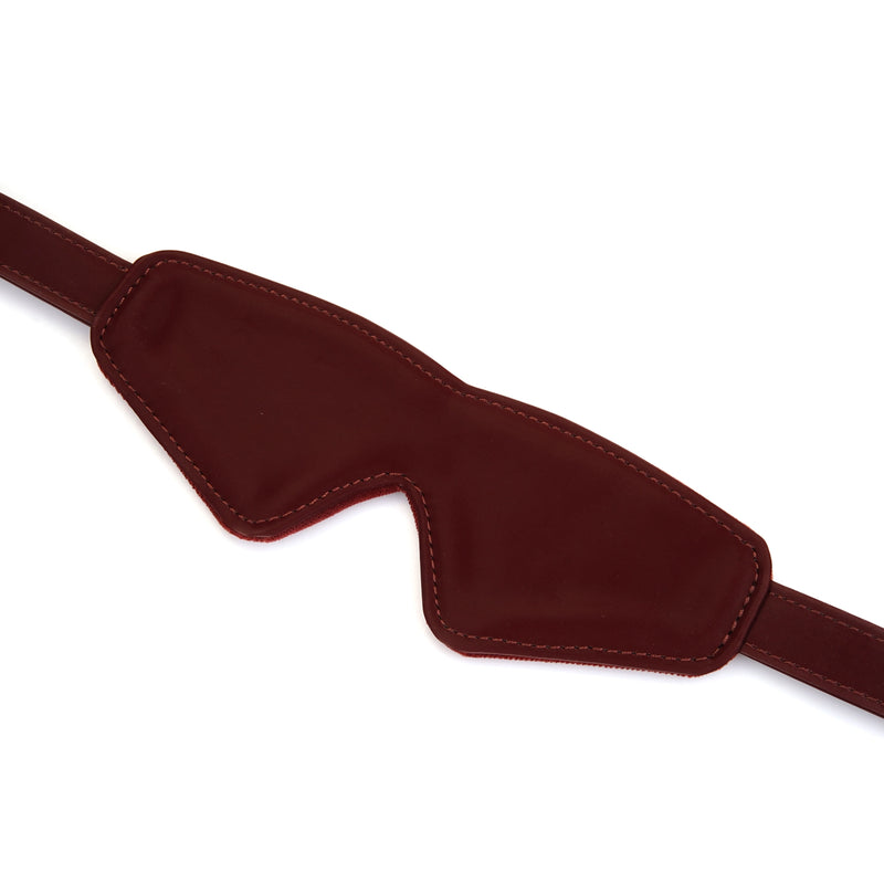 Liebe Seele - Metallic Shade Red - Vegan PU Lederen Blinddoek - Rood/Rosé Goud
