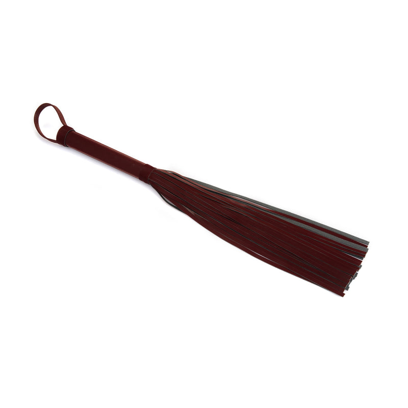 Liebe Seele - Metallic Shade Red - Vegan PU Lederen Flogger - Rood/Rosé Goud