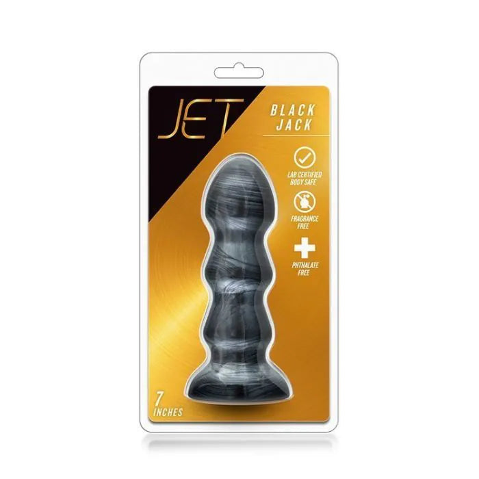 Blush – Jet Jack Carbon – Anaalplug met ribbels – Zwart-Erotiekvoordeel.nl