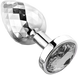 PLGZ - Diamond Facets Anaal Plug - Zilver met Transparante Siersteen-Erotiekvoordeel.nl