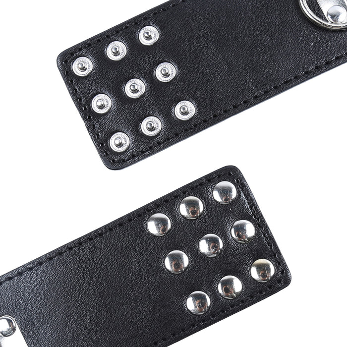 Smart Moves - Eenvoudige Polsboeien met Drukknopen - PU Leer - Zwart-Erotiekvoordeel.nl