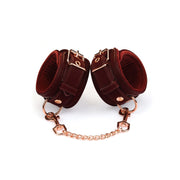 Liebe Seele - Metallic Shade Red - Vegan PU Lederen Polsboeien - Rood/Rosé Goud-Erotiekvoordeel.nl