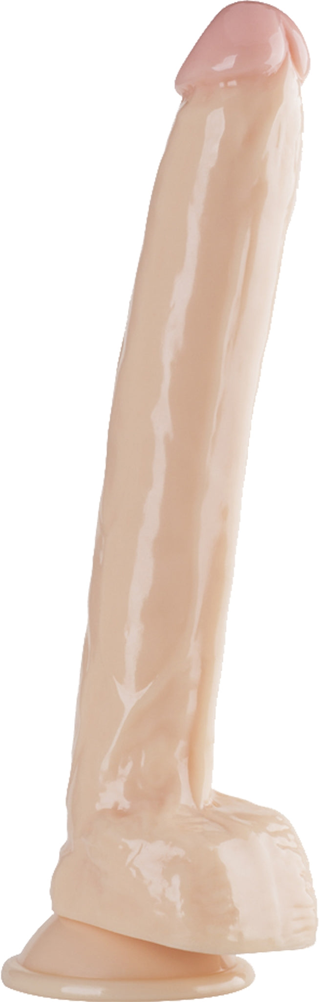 Deep Desire - PVC Dildo - 32 cm - Lichte Huidskleur-Erotiekvoordeel.nl