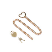 Liebe Seele - Ketting Collar met Hartvormig Hangslot - Goud-Erotiekvoordeel.nl