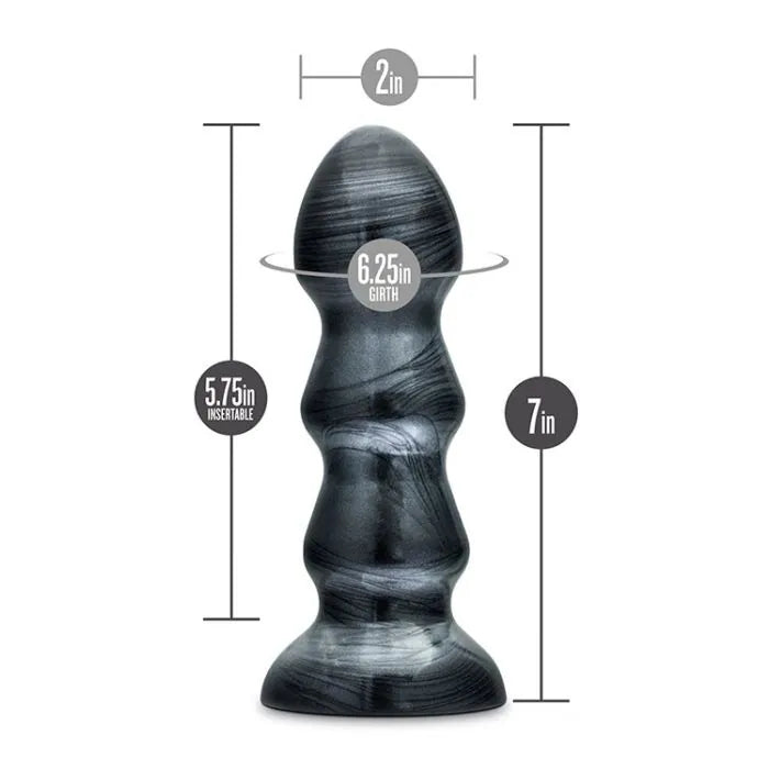 Blush – Jet Jack Carbon – Anaalplug met ribbels – Zwart-Erotiekvoordeel.nl