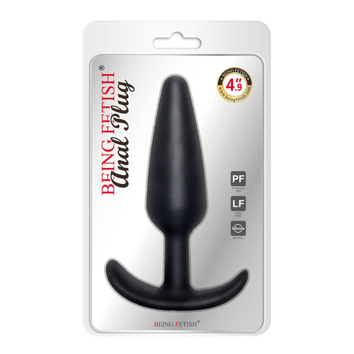 Being Fetish - Anaal Plug 12,5 x 3,5 cm – Zwart-Erotiekvoordeel.nl