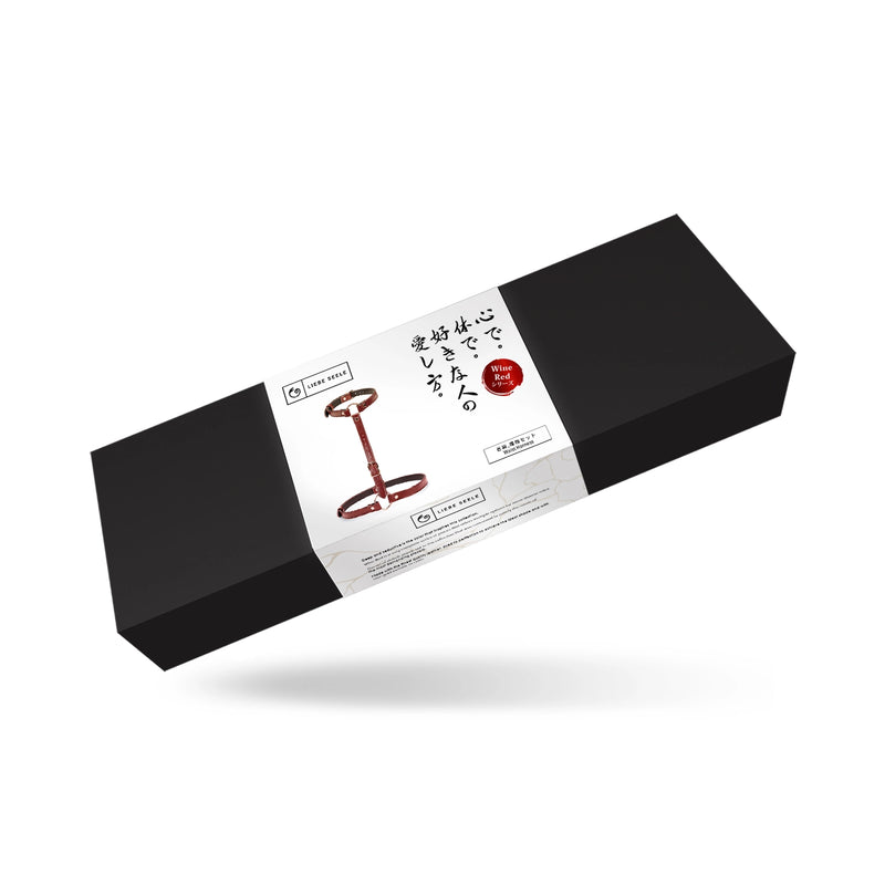 Liebe Seele - Wine Red - Lederen Heup Harnas - Wijnrood
