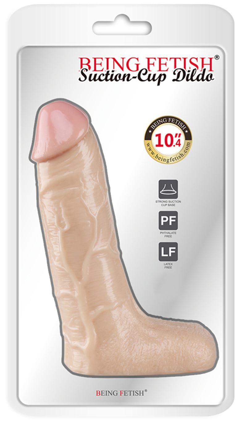 Being Fetish - PVC Dildo - 26,5 cm - Lichte Huidskleur-Erotiekvoordeel.nl