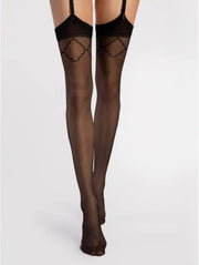 Fiore - Kousen - Sogno Stockings 20 Den - Zwart-Erotiekvoordeel.nl