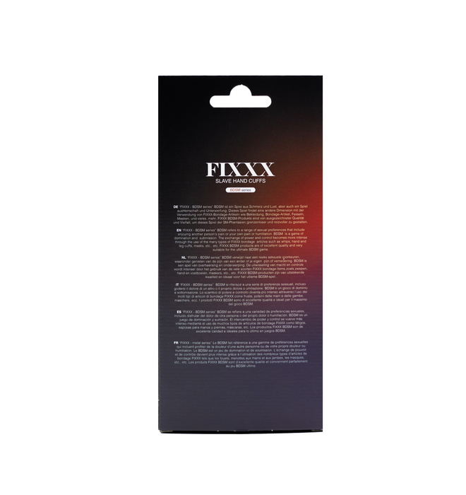 Fixxx - Handboeien met Gouden Letters - SLAVE - Zwart-Erotiekvoordeel.nl