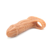 Kiotos Monstar 04 - Penis Sleeve - Penisverlenging - Met Ball Stretcher Opening - Siliconen - Beige-Erotiekvoordeel.nl