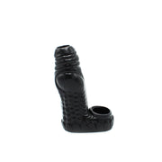 Kiotos Monstar 05 - Penis Sleeve - Penisverlenging - Met Ball Stretcher Opening - Diameter Ø 50 mm - Siliconen - Zwart-Erotiekvoordeel.nl