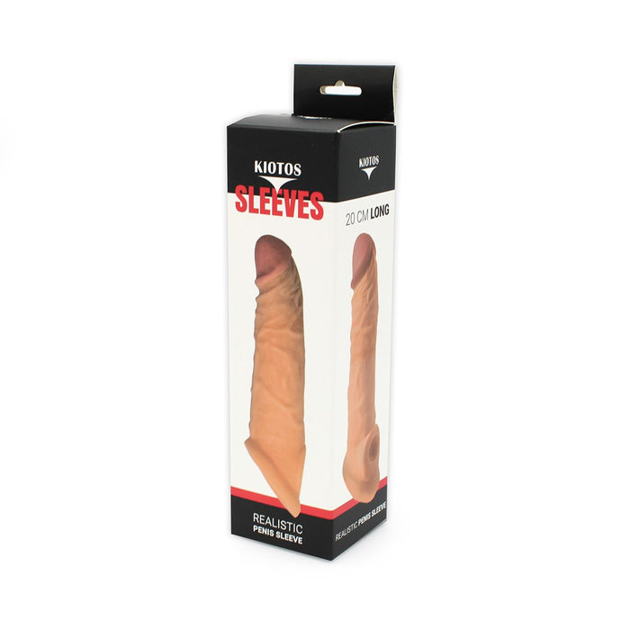 Kiotos - Penis Sleeve van 20 cm - Realistische sensatie - TPE - Lichte Huidskleur-Erotiekvoordeel.nl