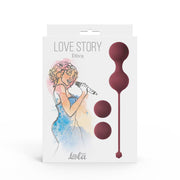 Lola Games - Love Story Diva - Vaginale Balletjes - Wine Red-Erotiekvoordeel.nl