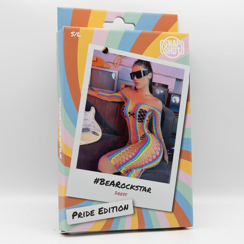 Snapshot - #bearockstar - Visnet Jurk Blote Schouders - One Size - Rainbow-Erotiekvoordeel.nl