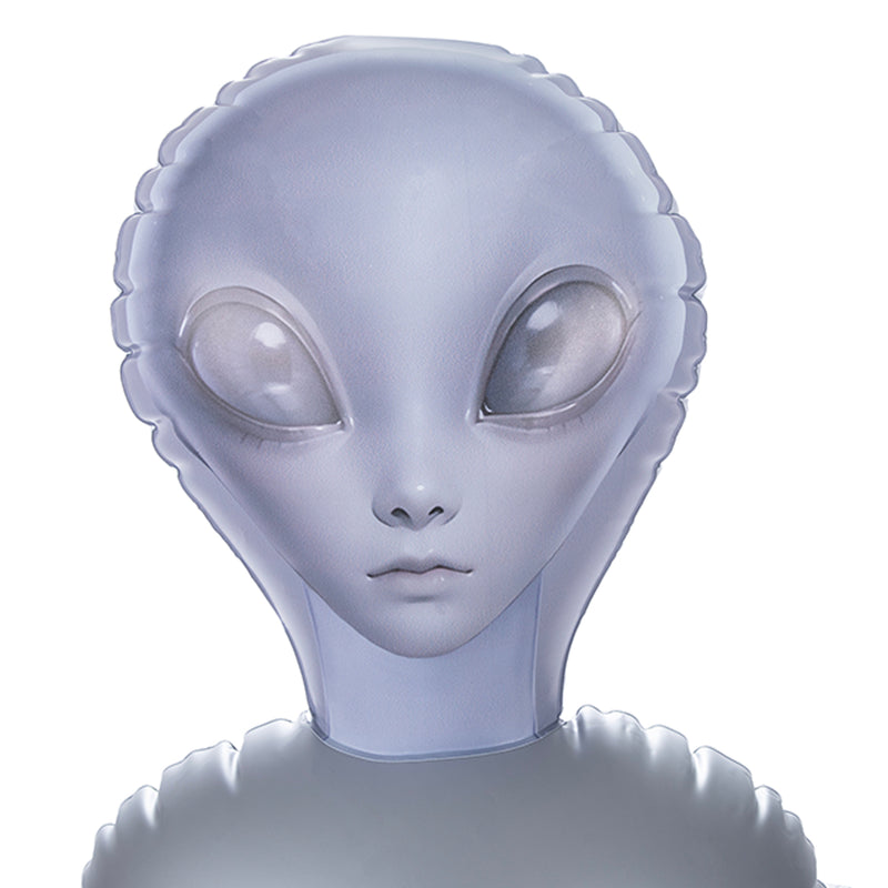 To Infinity - Opblaaspop Alien Vrouw met Drie Borsten - Zilver-Erotiekvoordeel.nl