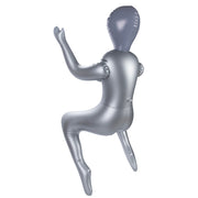 To Infinity - Opblaaspop Alien Vrouw met Drie Borsten - Zilver-Erotiekvoordeel.nl