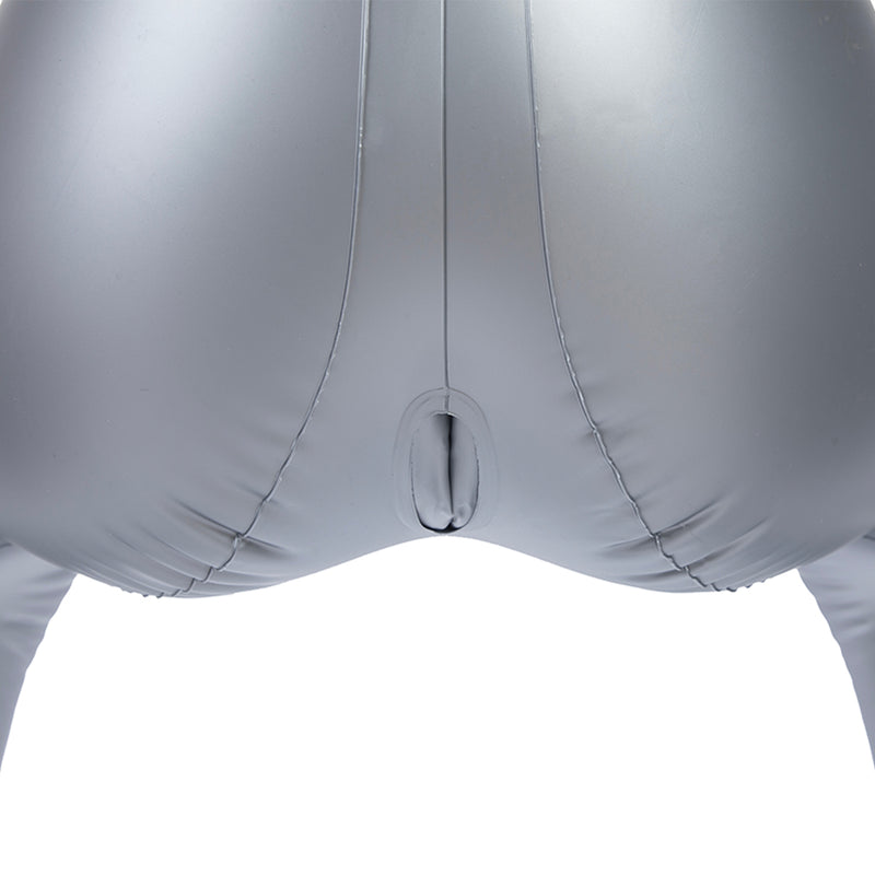 To Infinity - Opblaaspop Alien Vrouw met Drie Borsten - Zilver-Erotiekvoordeel.nl