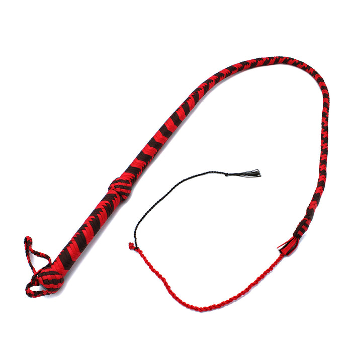 Kiotos - Nylon Bullwhip - Zwart/Rood - 120 cm-Erotiekvoordeel.nl