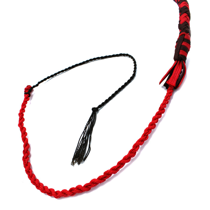 Kiotos - Nylon Bullwhip - Zwart/Rood - 120 cm-Erotiekvoordeel.nl