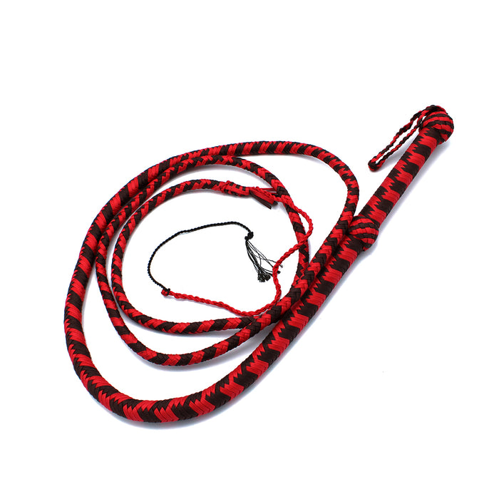 Kiotos - Nylon Bullwhip - Zwart/Rood - 270 cm-Erotiekvoordeel.nl