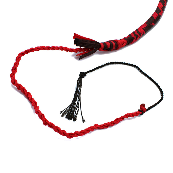 Kiotos - Nylon Bullwhip - Zwart/Rood - 270 cm-Erotiekvoordeel.nl