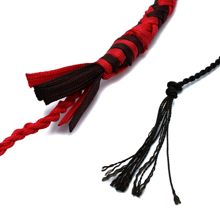 Kiotos - Nylon Bullwhip - Zwart/Rood - 270 cm-Erotiekvoordeel.nl