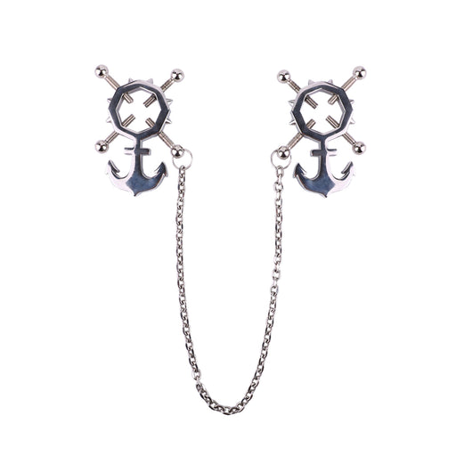 Kiotos - Verstelbare Tepelklemmen met Anker Hangertjes en Ketting-Erotiekvoordeel.nl