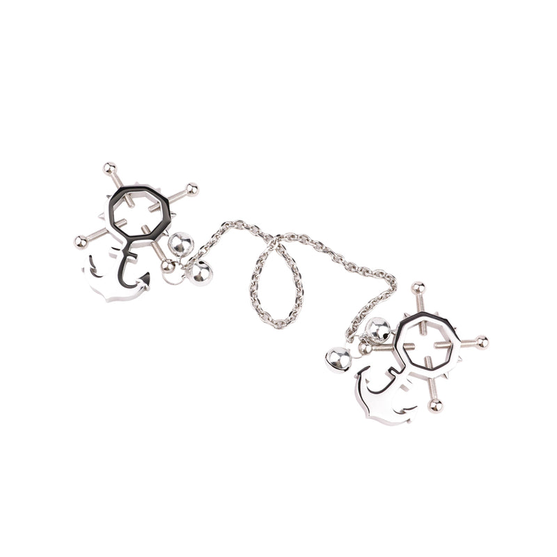 Kiotos - Verstelbare Tepelklemmen met Anker Hangertjes en Ketting-Erotiekvoordeel.nl