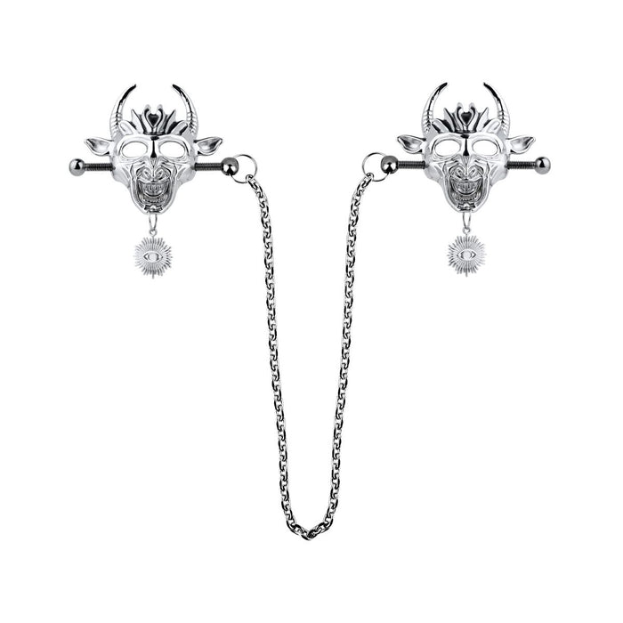 Kiotos - Demonic Mask met Hanger - Tepelklemmen met ketting-Erotiekvoordeel.nl