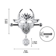 Kiotos - Demonic Mask met Hanger - Tepelklemmen met ketting-Erotiekvoordeel.nl