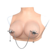 Kiotos - Spiderweb met hangende Spin - Tepelklemmen met ketting-Erotiekvoordeel.nl