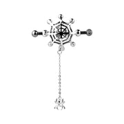 Kiotos - Spiderweb met hangende Spin - Tepelklemmen met ketting-Erotiekvoordeel.nl