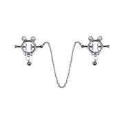 Kiotos - Kittenoortjes met Strik en Belletje - Tepelklemmen met ketting-Erotiekvoordeel.nl