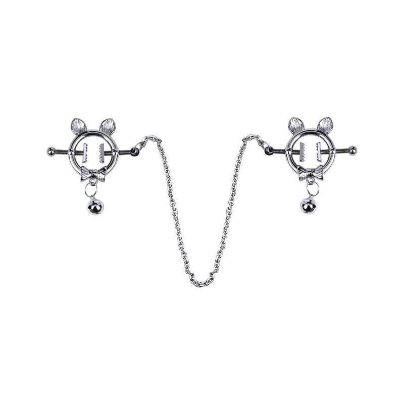 Kiotos - Kittenoortjes met Strik en Belletje - Tepelklemmen met ketting-Erotiekvoordeel.nl