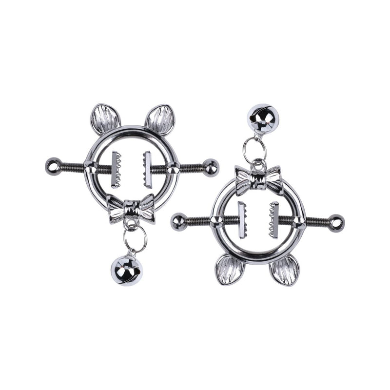 Kiotos - Kittenoortjes met Strik en Belletje - Tepelklemmen met ketting-Erotiekvoordeel.nl