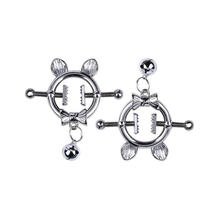 Kiotos - Kittenoortjes met Strik en Belletje - Tepelklemmen met ketting-Erotiekvoordeel.nl