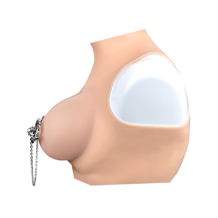 Kiotos - Flaming Skull - Tepelklemmen met ketting-Erotiekvoordeel.nl