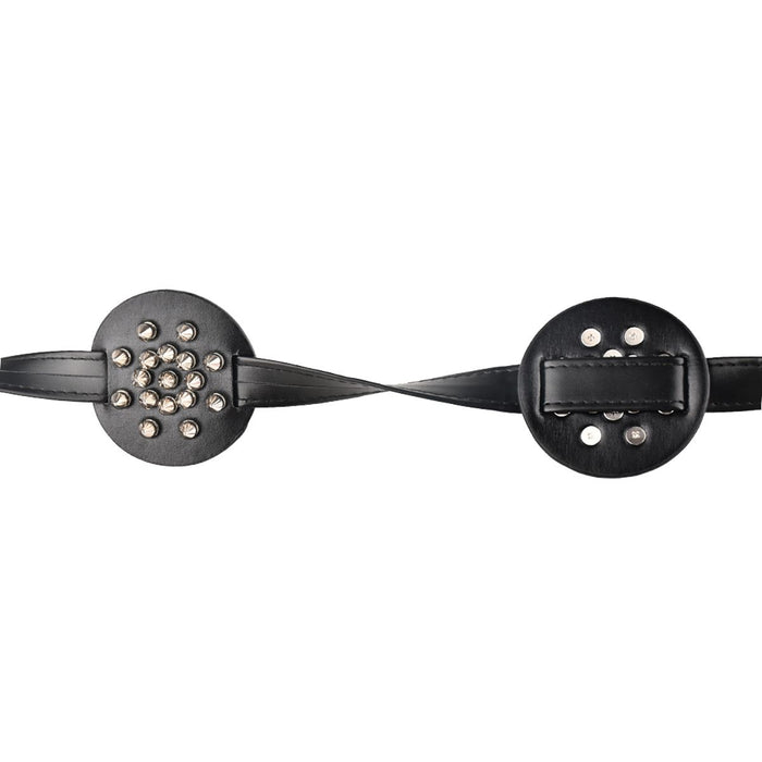 Kiotos - PU-lederen borstenharnasje met scherpe spikes-Erotiekvoordeel.nl